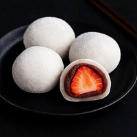 Machine automatique BinKang pour mochi aux fraises, machine à encruster les mochi Daifuku, commande par moteur PLC, haute efficacité, 20-100 pièces/min