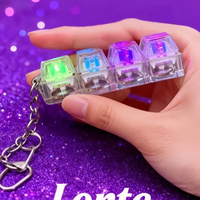 Custom Fidget Key Chain Full Printing Heat Transfer Keycap Sublimation Keychain Stress Toy Mechanical Keyboard Switch Keychain