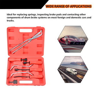Podofo Kit d'outils universels 8 pièces pour l'extraction et la réparation des freins à tambour de véhicules - Product Image 4