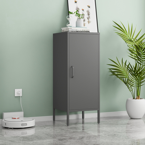 Buffet moderne à 2 portes en métal pour la maison, armoire de rangement de haute qualité en fer avec étagères réglables, pieds écologiques, cuisine, salle à manger, classement, 2 pieds - Product Image 5