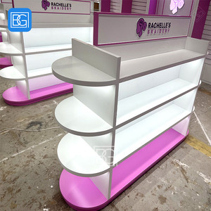 Negozio di articoli di bellezza mobili per la cura dei capelli scaffali di lusso negozio al dettaglio con fornitura di bellezza leggera - Product Image 2