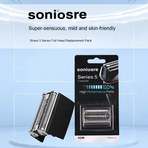 Cuchillas y Láminas de Repuesto Compatibles con Afeitadoras <span class=keywords><strong>Braun</strong></span>, Accesorios de Cuchilla de Afeitar de Acero Inoxidable 52B 5030S5040 5070 5020 5768 5090CC - Product Image 2