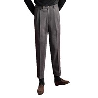 Pantalon chino en coton coupe droite taille haute style rétro britannique pour homme OEM