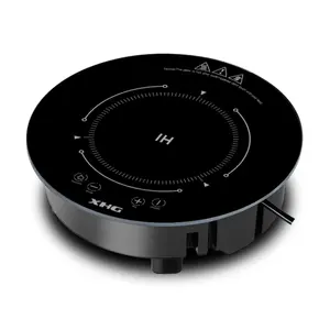 Placa de cerámica negra portátil, olla caliente de 28cm de diámetro, control de botón, cocina de inducción comercial de 800W, 220v - Product Image 1