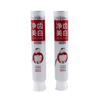 Tube de pâte à dents laminé ABL personnalisé emballage vide OEM marque privée en plastique souple tube de pâte dentifrice à presser avec bouchon