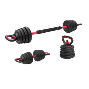 Dumbbell And Barbell Set Free Weights 3-IN-1 Adjustable Dumbbell/Barbell/Kettlebell