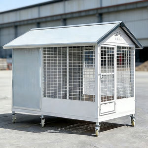 Caseta para <span class=keywords><strong>Perros</strong></span> de Acero al Carbono, Transpirable, Desmontable y Lavable, Estable para Exteriores, Fácil de Limpiar, con Fácil Montaje - Product Image 1