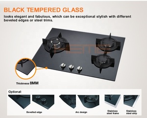 Cooking Appliances 3 Burner Cooktops Gas <b>Stove</b> 8mm Thickness Tempered Glass Built in Gas - Product Image 6