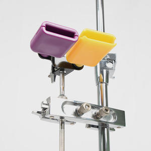 Wholesale Percussion Rhythm Instrument Durable Jazz Drum <b>Plastic</b> Cow Bell Toy Two Tone <b>Block</b> Clapper - Product Image 2