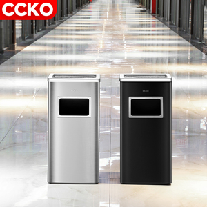 Wholesale Outdoor Mall Outside Public Hotel Metal Stainless Steel Trash Can Waste Bins Trash Bin Garbage Cans Rubbish Bin