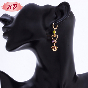 Color dorado Cz piercing pendientes durante mucho tiempo, las mujeres pendientes de la gota - Product Image 4