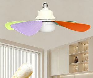 20.5 Inch 2-in-1 <b>Socket</b> Fan <b>Light</b> 3 Speed Dimmable Quiet Ceiling Lamp For Bedroom Indoor Use - Product Image 4