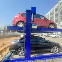 2 Seviyeli 2 Kolonlu Ortak Kullanımlı İki Silindirli Hidrolik Konut Tipi Ticari Çift Katlı Otomotiv Park Asansörü Araç İstifleyici