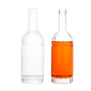 China Supplier Clear Consiler Bottle Empty Clear Wine Liquor Glass Bottles For Tequila Tequil Botell For Spirtis Alcohol Package