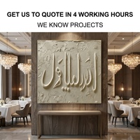 Islamische Kalligrafie Handgefertigte 3D-Kunstwerke für Hotel-Gästezimmer Lobby-Dekoration Luxuriöse Gastgewerbe-Projekte
