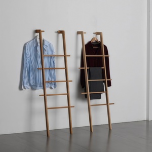Handgefertigte Holz-Kleiderleiter: Moderner Handtuchhalter, Stummer Diener Dekorative Leiter für Decken, Leiter-Dekor im Landhausstil - Product Image 2