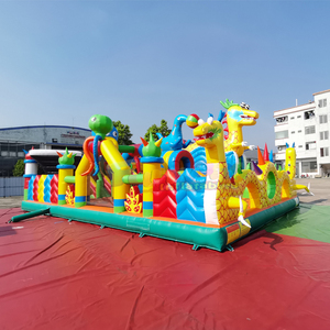 Parc de jeux gonflables géant pour enfants, parc d'attractions extérieur, animaux du pays des merveilles, ville gonflable amusante - Product Image 2