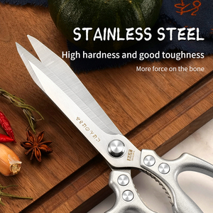 <span class=keywords><strong>Ciseaux</strong></span> de cuisine professionnels en acier inoxydable 3cr13 <span class=keywords><strong>ciseaux</strong></span> polyvalents robustes pour volaille légumes viande <span class=keywords><strong>Pizza</strong></span> cuisine <span class=keywords><strong>à</strong></span> domicile - Product Image 3