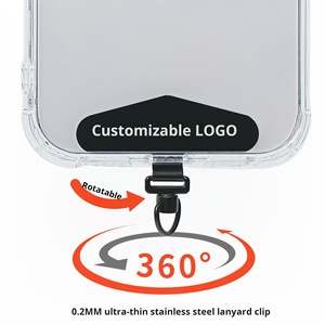 Junta de tarjeta de cordón antipérdida para teléfono móvil de Metal giratorio 360, correa de cordón colgante para teléfono desmontable, parche, almohadilla de sujeción - Product Image 2