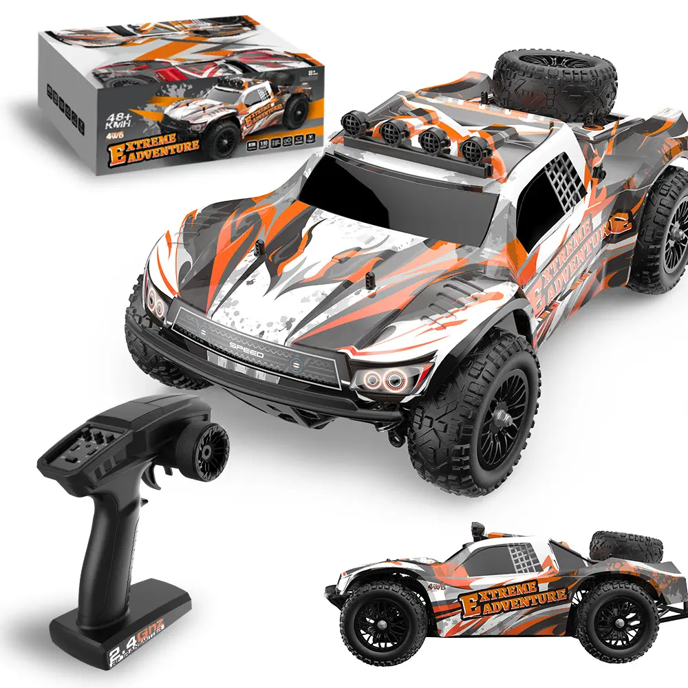 2.4Ghz 40km/h 1:10 full scale 4WD electric remote control high-speed off-road short truck 9201E for kids gifts