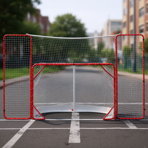 Outdoor Steel <b>Hockey</b> <b>Goal</b> 72 In With Backstop And Targets Street Training Equipment - Product Image 2