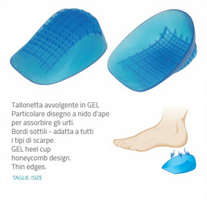 Coussinets de talon en gel enveloppants OK PED pour soulager la douleur, fabriqués en Italie, Réf. 92 - Product Image 1