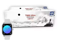 Reloj Inteligente T800 Ultra UK8 para Hombre y Mujer, Pantalla Cuadrada TFT, Resistente al Agua IP67, Contesta Llamadas, para Deportes y Fitness