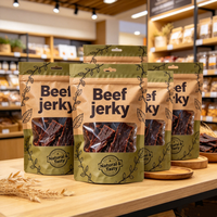 Sachet Doypack personnalisé à haute barrière, imprimé en héliogravure, avec fenêtre transparente, pour emballage alimentaire de snacks
