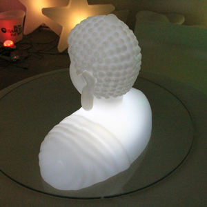 Lámpara de pie de Buda luminosa Decoración Iluminación Bendiga Buena suerte Lámparas de paisaje Pasillo sagrado Pasarela Escultura Luz de piso - Product Image 5