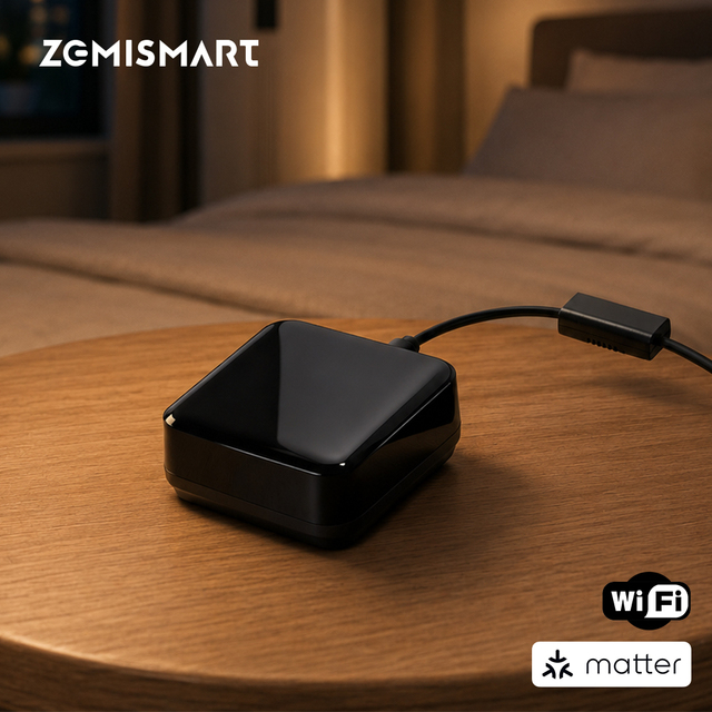 Zemismart Matter WiFi Smart IR Blaster with Temperature Humidity Sensor Works with Tuya Apple Home Alexa Google Home SmartThings