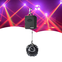 Lumière cinétique de levage de ballon de football 6*5W RGB 3-en-1 LED dynamique, sphère de levage à treuil 13CH DMX512, éclairage d'effet pour discothèque, club, DJ, scène