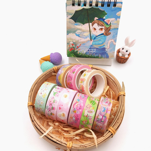 Băng Dính Giấy Mặt Nạ <span class=keywords><strong>Washi</strong></span> Giấy Bạc Vàng Hồng Dễ Thương In Hình Kawaii Dễ Thương Bán Sỉ Băng Dính <span class=keywords><strong>Washi</strong></span> Nhật Bản - Product Image 2