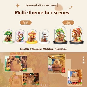 Blocs de construction en plastique ABS Capybara Garden Treehouse Street Scene DIY Jouet pour fille Cadeau Vente en gros - Product Image 4