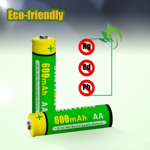JINTION NiMh <strong>AA</strong> 600mAh 1.2V <strong>Rechargeable</strong> <strong>Battery</strong> <strong>AA</strong> <strong>Rechargeable</strong> <strong>Batteries</strong> for Solar Lights Alarm Clock Remote Control Toys - Product Image 2