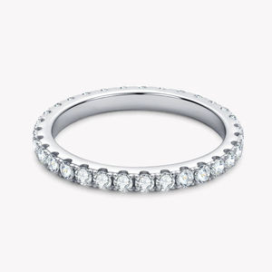 Anillo de Eternidad de Doble Círculo con Diamantes Naturales en Plata de Ley 925, Joyería Fina Moderna, Unisex, para Regalo - Product Image 4