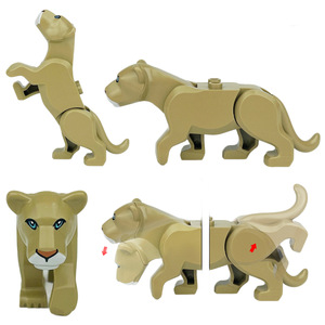 Mattoncini da Costruzione <span class=keywords><strong>Leone</strong></span> Bianco, Sabbia e Giallo Argilla, Accessori MOC N.76919, Giocattolo Costruibile Animale della Prateria - Product Image 5