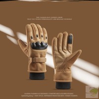 Gants d'hiver tactiques en polyester hautement extensibles, doublés de polaire, résistants au froid et aux chocs, pour adultes, pour le ski en plein air