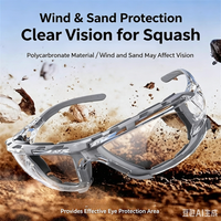 Lunettes de sport durables de haute qualité pour squash, cyclisme, pickleball, anti-buée, protection des yeux, résistantes au sable, pour adultes, en plein air