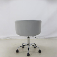 Fauteuil de bureau pivotant moderne en velours avec dossier ailé et structure en fer, hauteur réglable, idéal pour salon, chambre et maquillage