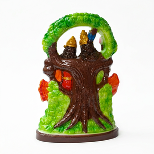 Sculpture de table moderne en résine Radha Krishna Ji, artisanat décoratif pour la maison, motif d'arbre imprimé sur mesure - Product Image 1