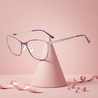 Gafas Ópticas al por Mayor, Monturas de Gafas de Ojo de Gato, Gafas de Diseño, Monturas Metálicas Personalizadas, Gafas de Lectura Ópticas