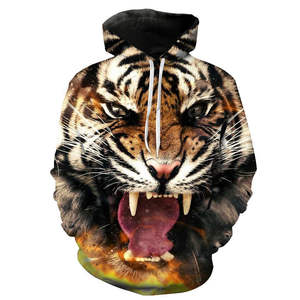 Fitspi Animal King Tiger felpa con cappuccio stampata in 3d top <span class=keywords><strong>uomo</strong></span> donna Funny Street Fashion Casual Trend sport felpe oversize - Product Image 5