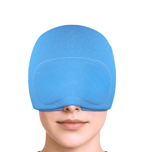 Heenlong Gel integrado Hielo Frío Terapia caliente Dolor de cabeza y alivio de <span class=keywords><strong>la</strong></span> <span class=keywords><strong>migraña</strong></span> Gorra Sombrero Máscara antimigraña Gel de enfriamiento reutilizable Azul - Product Image 1