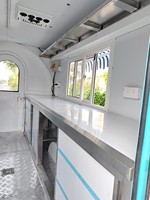 Camion de restauration extérieur en acier inoxydable pour pizzas, barbecues, hot-dogs et fast-food