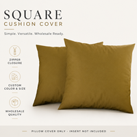 Housse de coussin décorative carrée unie sur mesure, couleur unie