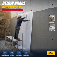 Membrane composite en polypropylène imperméable avec tissu adhésible au mortier pour l'étanchéité des murs extérieurs et des façades