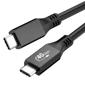 ULT-यूनाईटेड USB-IF प्रमाणित 0.8m समाक्षीय यूएसबी 4.0 केबल वज्र 3 संगत 40Gbps पीडी 100W चार्ज पूर्ण विशेष रुप से USB4 केबल