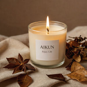 AIKUN - Vaso de Vidrio Esmerilado para Velas Aromáticas, con Paredes Gruesas y Laterales Rectos, para Decoración de Bodas y Regalos, Venta al por Mayor - Product Image 5