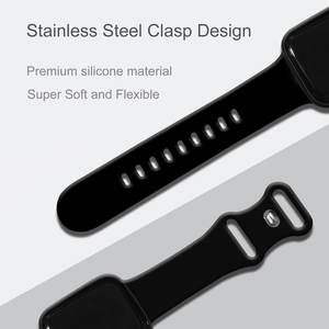 Correa de Silicona para Reloj Inteligente de 38mm 40mm 42mm 44mm 45mm para <span class=keywords><strong>Apple</strong></span> Iwatch Series 11 10 9 <span class=keywords><strong>8</strong></span> Ultra 3 2 1, Correa Agradable al Tacto para Hombre - Product Image 6