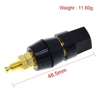1 paire (noir + rouge) Bornes Rouge Noir Connecteur Amplificateur Terminal Binding Post Banana Speaker Plug Jack Adapter Socket